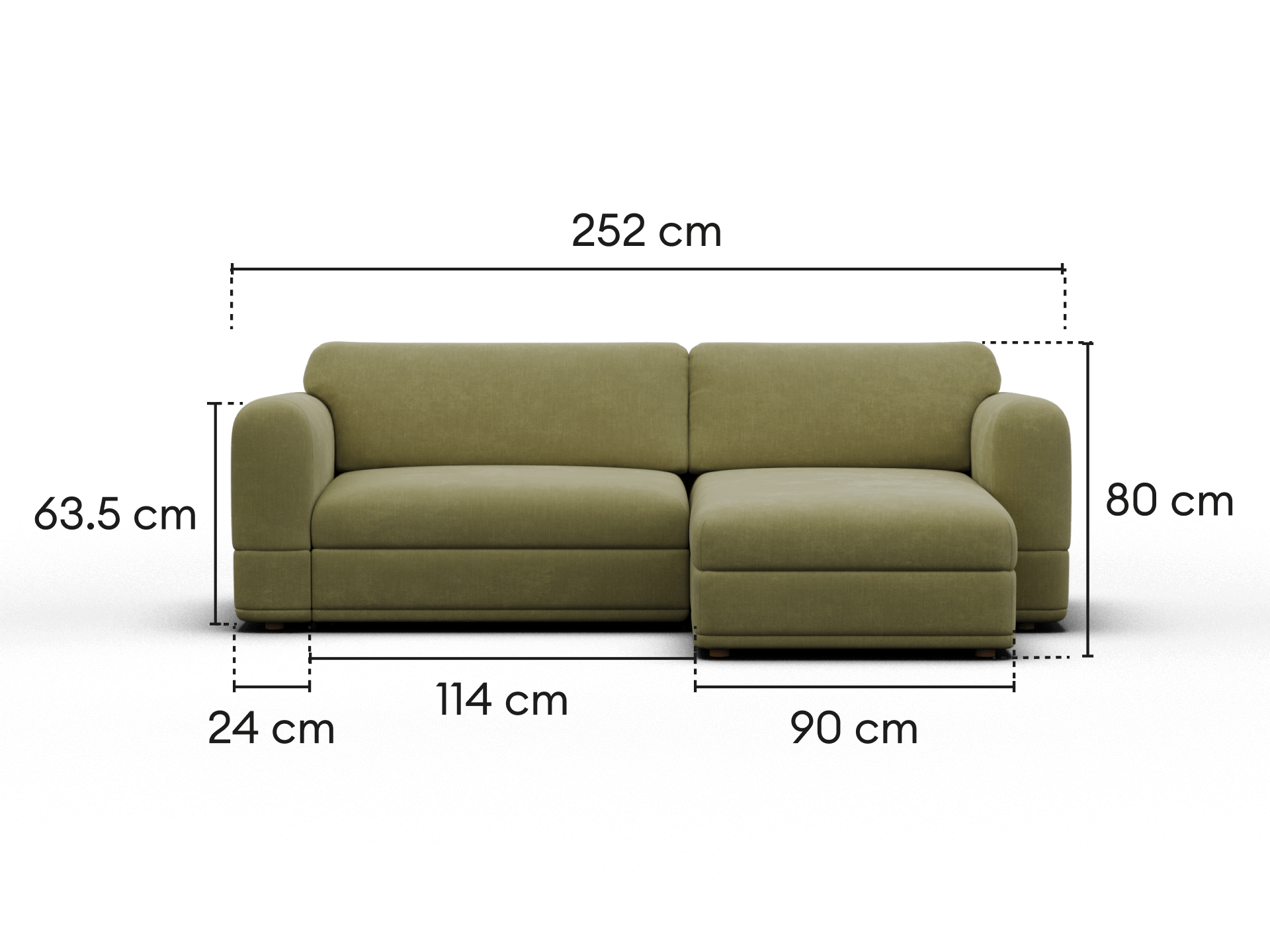 Wanda Sofa Bed [2nd Gen] - 3.5-Seater (Queen) / Olive Butter