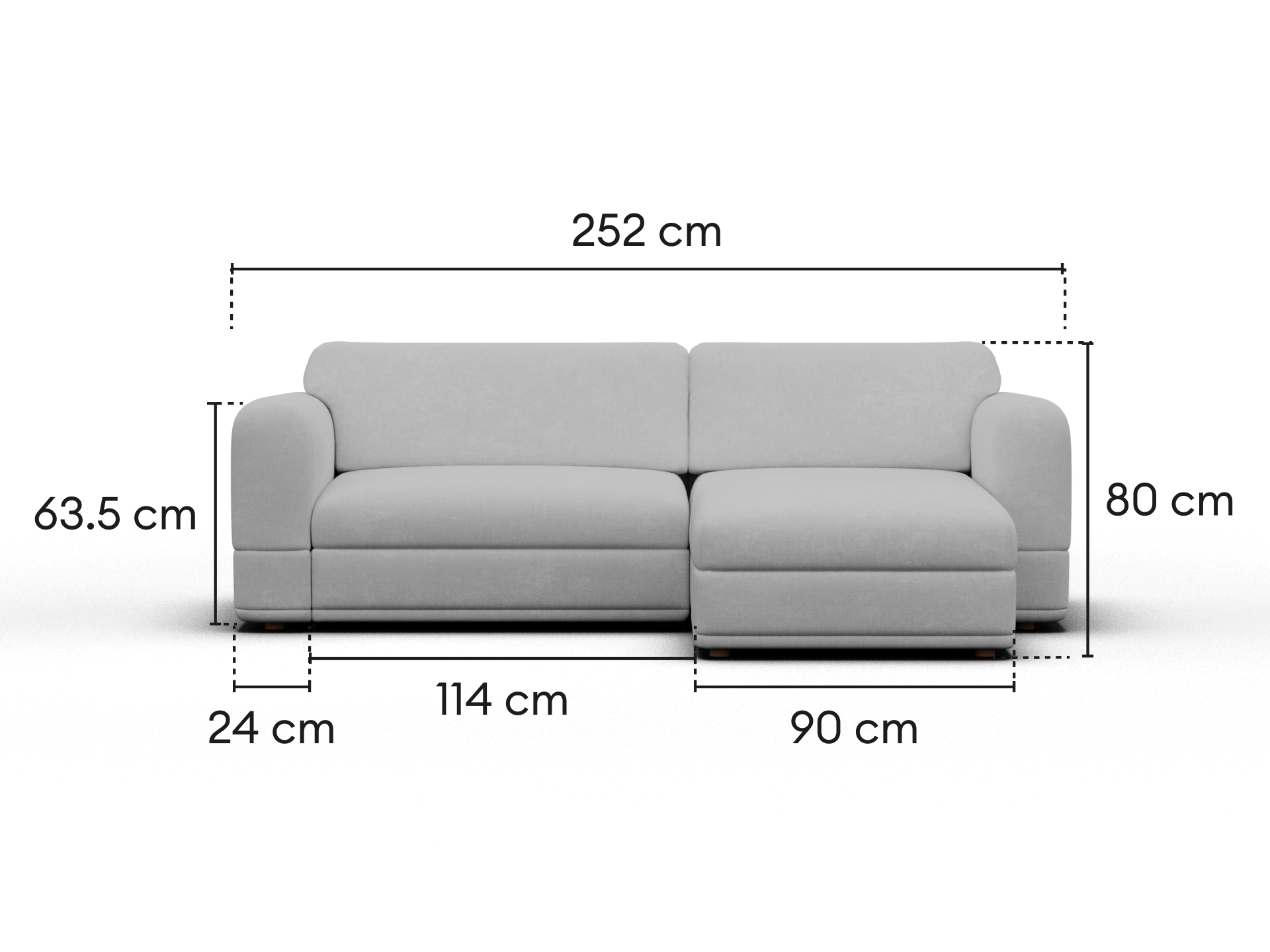 Wanda Sofa Bed [2nd Gen] - 3.5-Seater (Queen) / Morning Fog