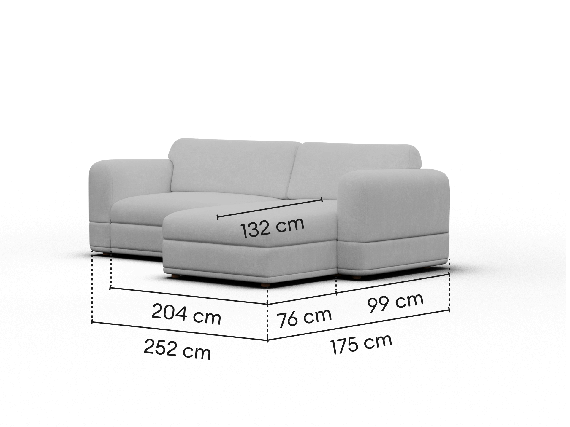 Wanda Sofa Bed [2nd Gen] - 3.5-Seater (Queen) / Morning Fog