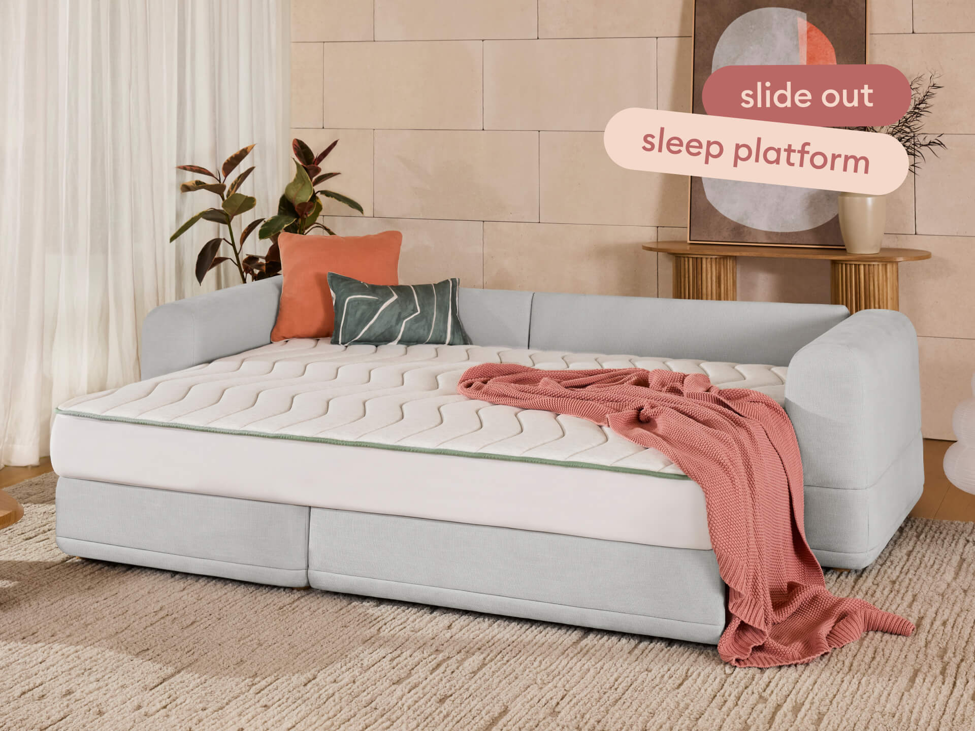 Wanda Sofa Bed [2nd Gen] - 3.5-Seater (Queen) / Morning Fog