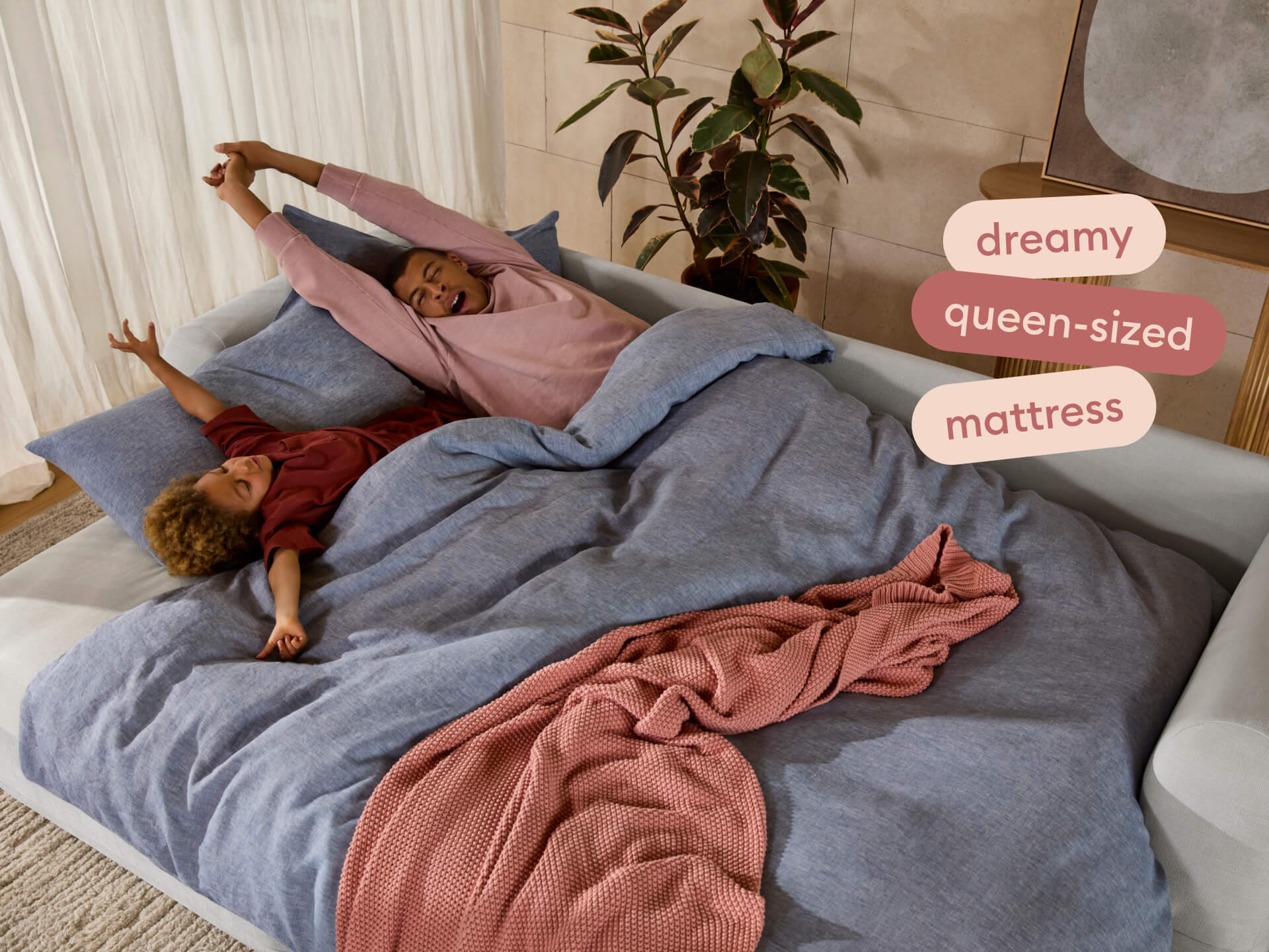 Wanda Sofa Bed [2nd Gen] - 3.5-Seater (Queen) / Morning Fog