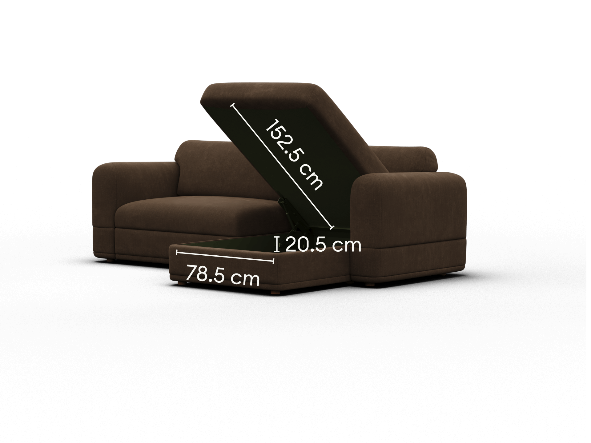 Wanda Sofa Bed [2nd Gen] - 3.5-Seater (Queen) / Midnight Mocha