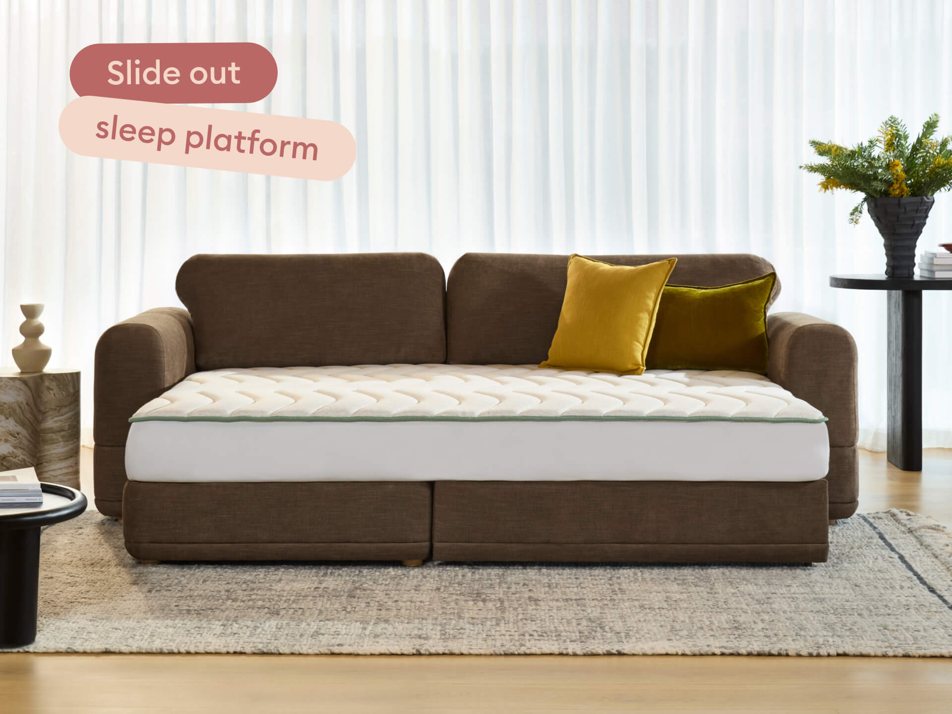 Wanda Sofa Bed [2nd Gen] - 3.5-Seater (Queen) / Midnight Mocha