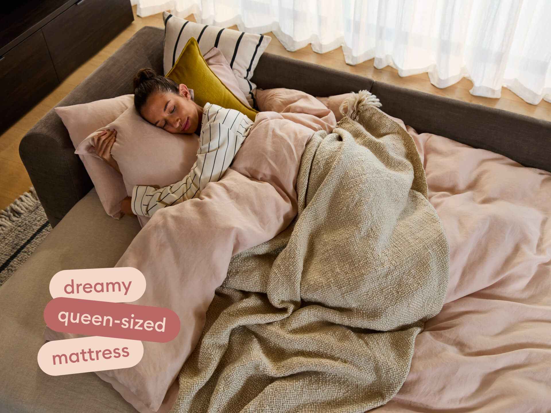 Wanda Sofa Bed [2nd Gen] - 3.5-Seater (Queen) / Midnight Mocha