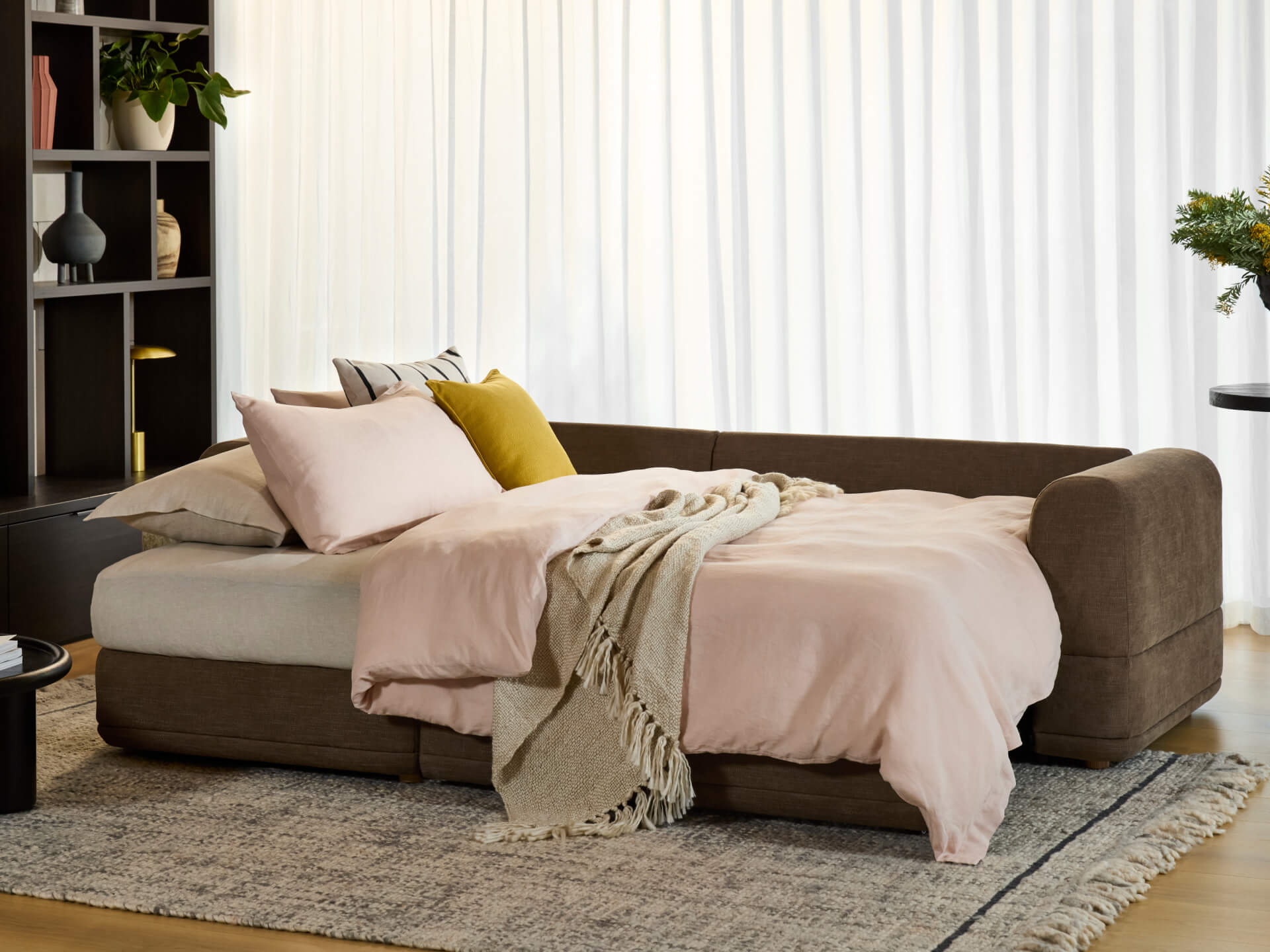 Wanda Sofa Bed [2nd Gen] - 3.5-Seater (Queen) / Midnight Mocha