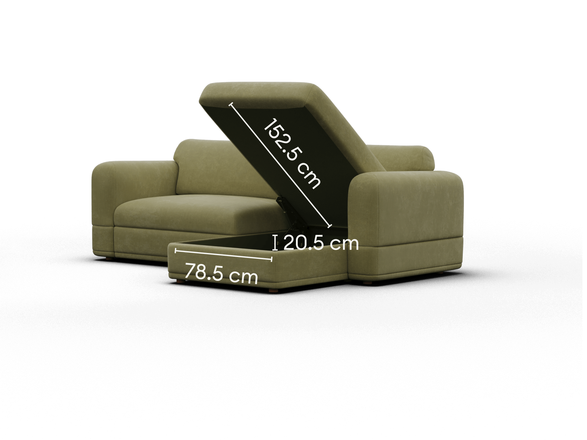 Wanda Sofa Bed [2nd Gen] - 3.5-Seater (Queen) / Olive Butter
