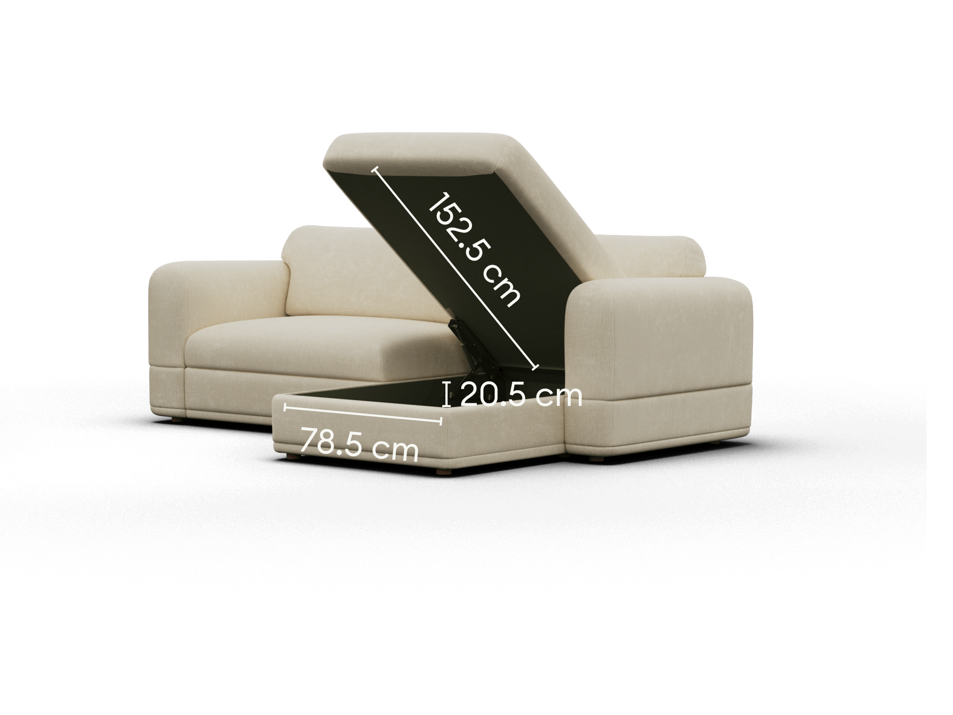 Wanda Sofa Bed [2nd Gen] - 3.5-Seater (Queen) / Pearl Moon