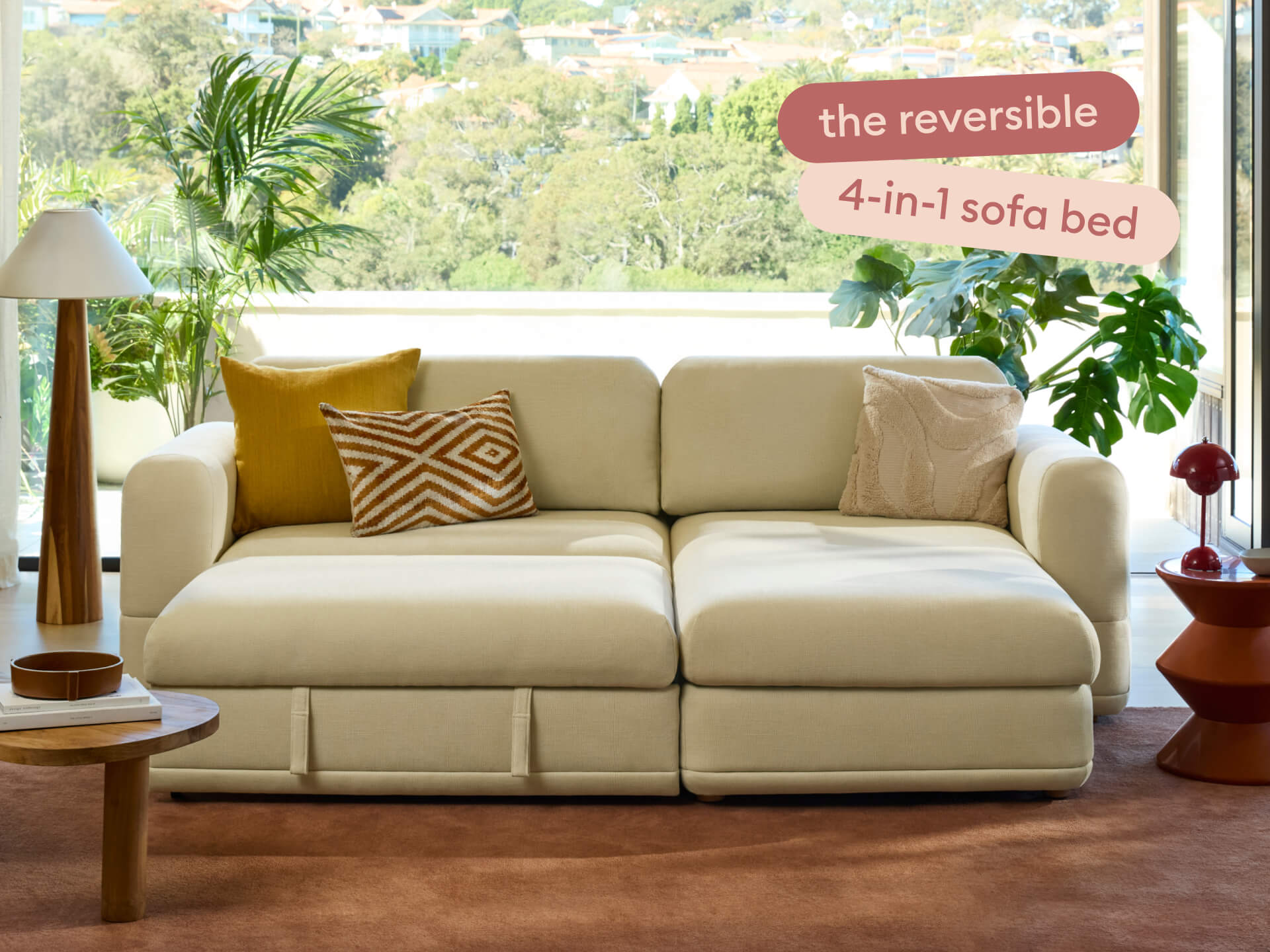 Wanda Sofa Bed [2nd Gen] - 3.5-Seater (Queen) / Pearl Moon