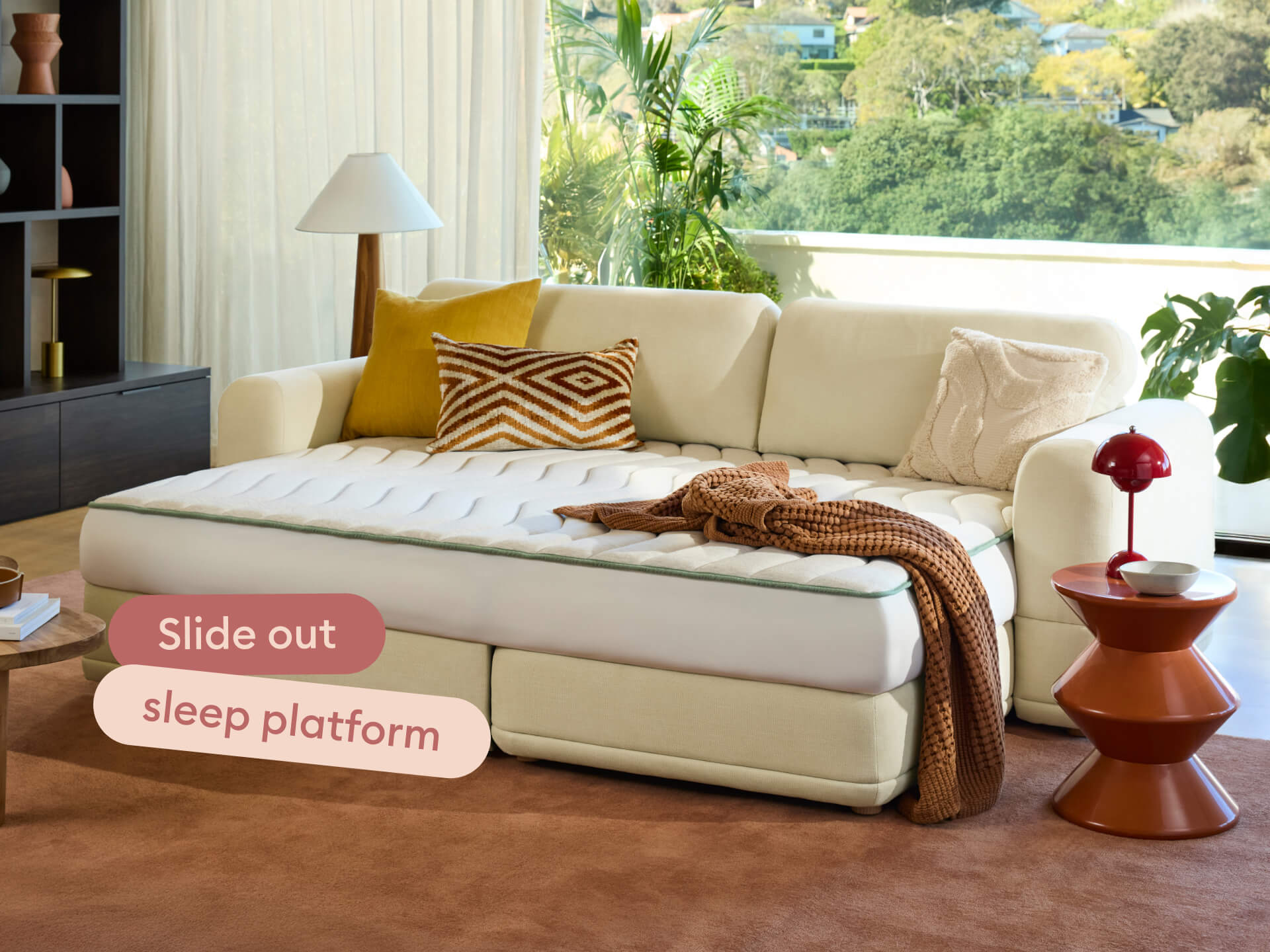 Wanda Sofa Bed [2nd Gen] - 3.5-Seater (Queen) / Pearl Moon