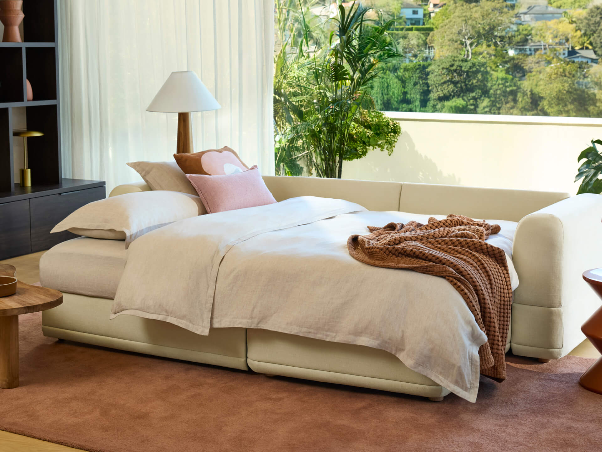 Wanda Sofa Bed [2nd Gen] - 3.5-Seater (Queen) / Pearl Moon